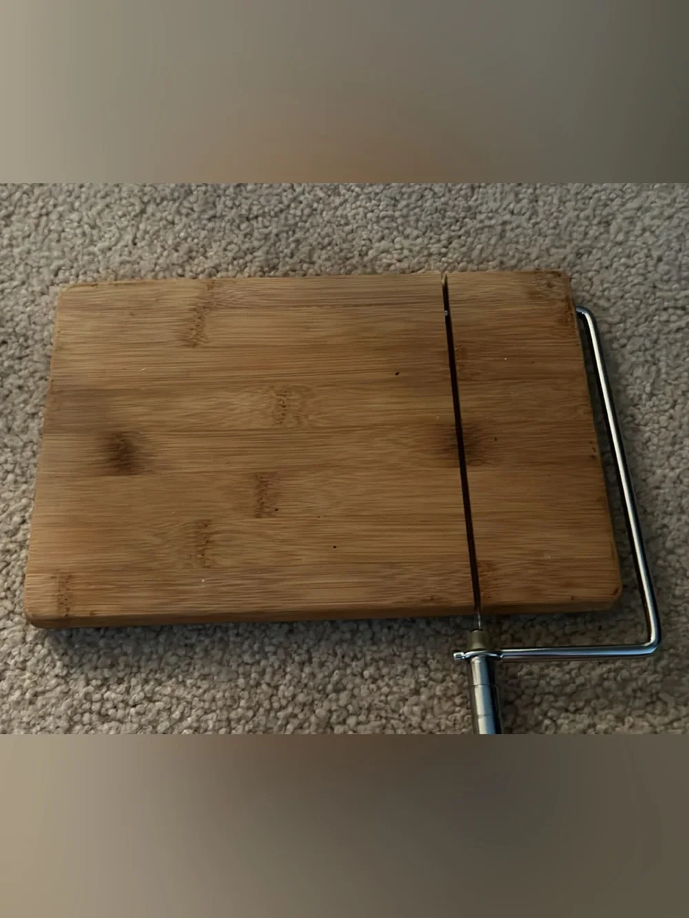 Bamboo Cutting/Serving Board with Metal Handle